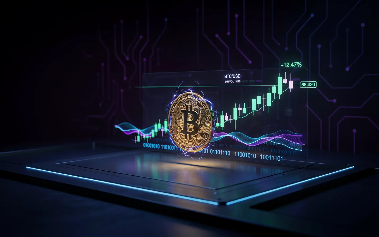 Bitcoin Trades at $63,755, Up 3.19% on 24-Hour Volume Surge
