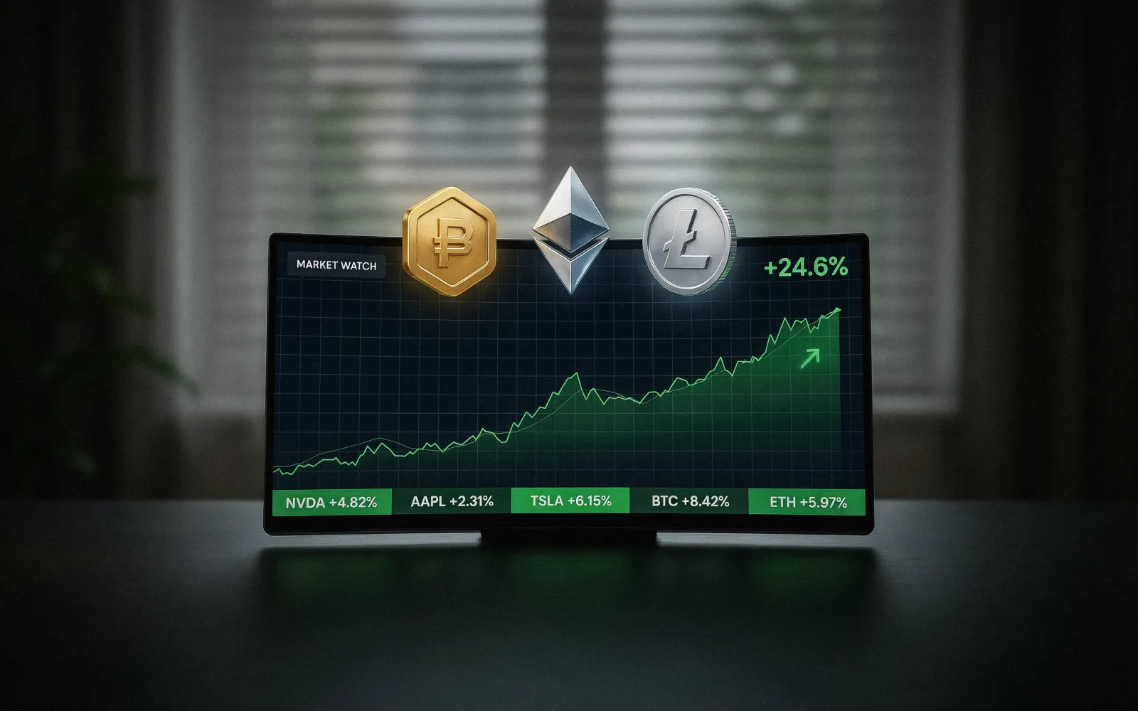 Cryptocurrency-Related Stocks Rally, Robinhood Leads with 8% Gain