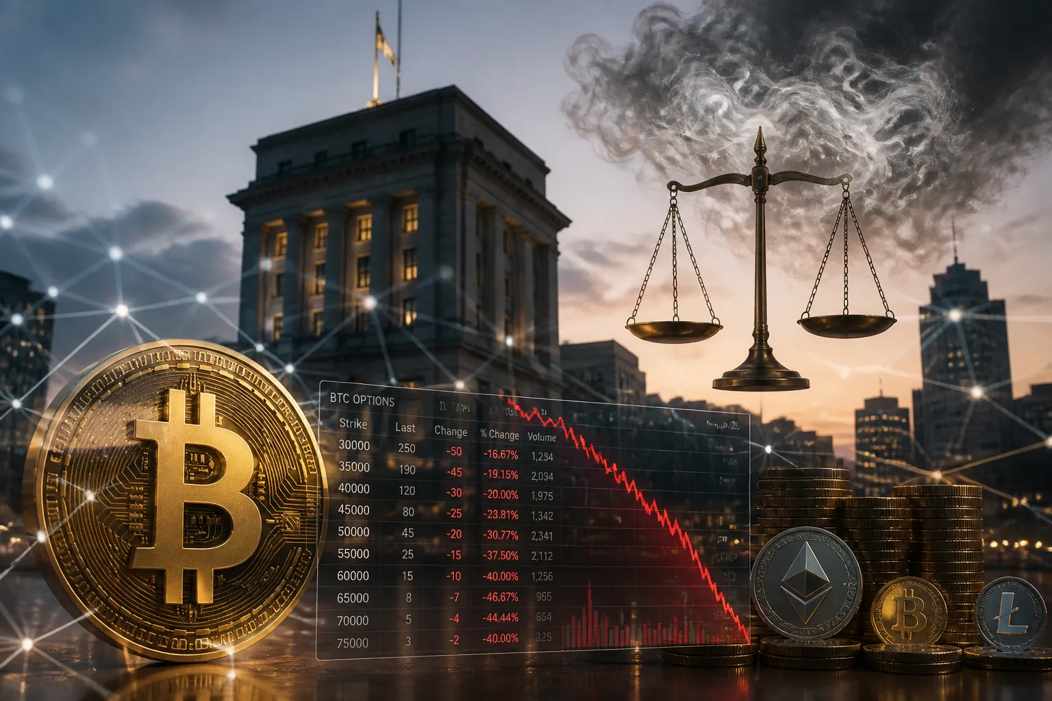 Bitcoin Options Market Faces $13 B Expiration Amid Institutional Pull-back and Regulatory Uncertainty