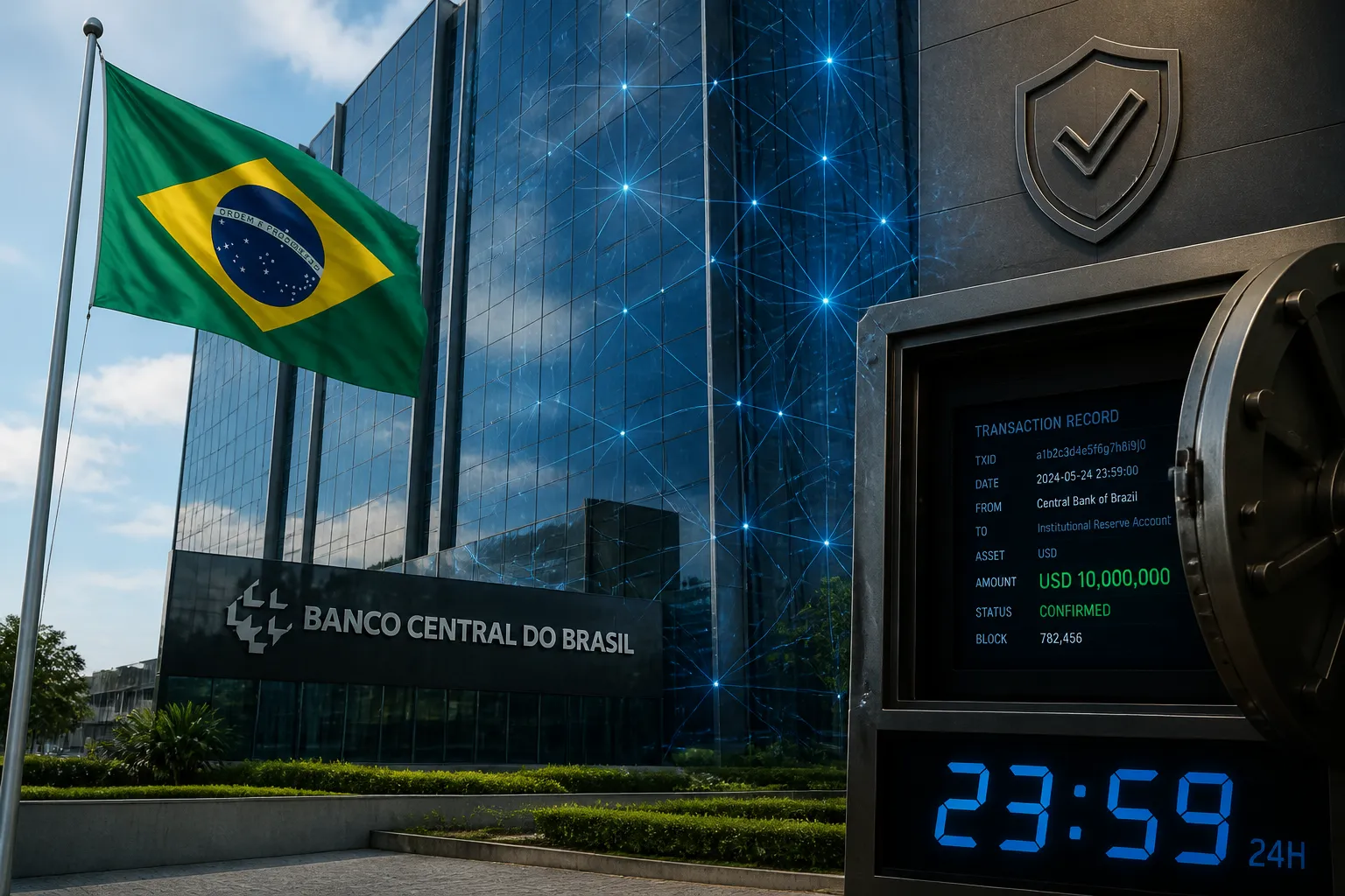 Brazil Central Bank Mandates 24-Hour Holds on Crypto Transfers Over $10,000
