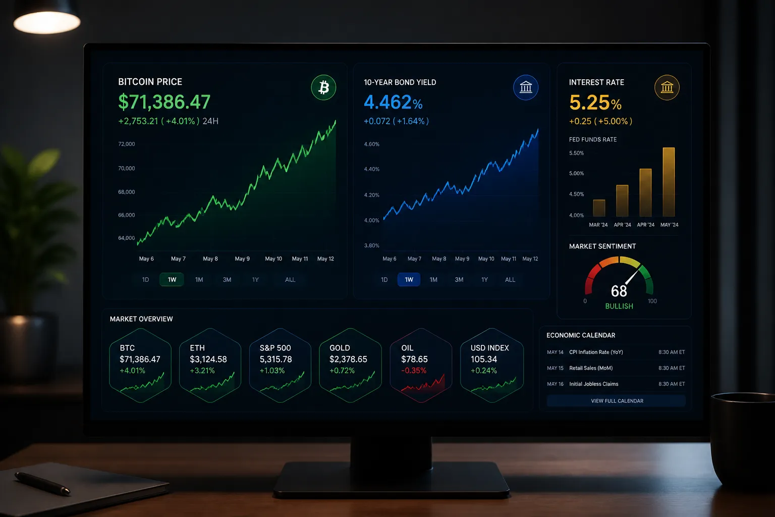 Bitcoin Holds Near $77,000 as Bond Yields Rise and Fed Rate Hike Odds Surge